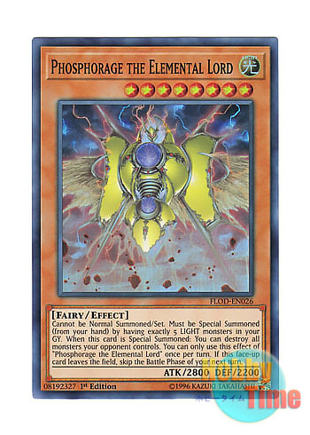 画像1: 英語版 FLOD-EN026 Phosphorage the Elemental Lord 光霊神フォスオラージュ (スーパーレア) 1st Edition
