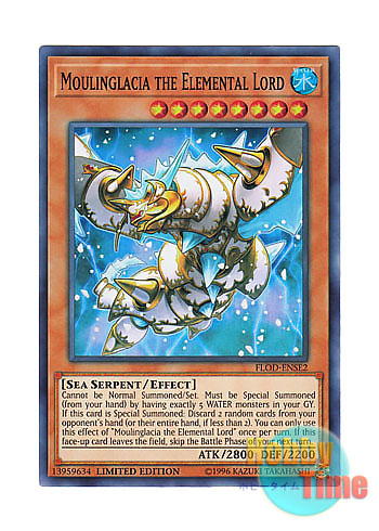 画像1: 英語版 FLOD-ENSE2 Moulinglacia the Elemental Lord 氷霊神ムーラングレイス (スーパーレア) Limited Edition