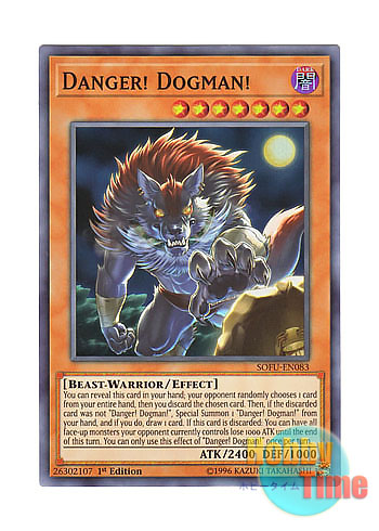 画像1: 英語版 SOFU-EN083 Danger! Dogman! 未界域のワーウルフ (スーパーレア) 1st Edition
