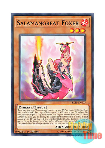画像1: 英語版 SAST-EN005 Salamangreat Foxer 転生炎獣フォクサー (ノーマル) 1st Edition