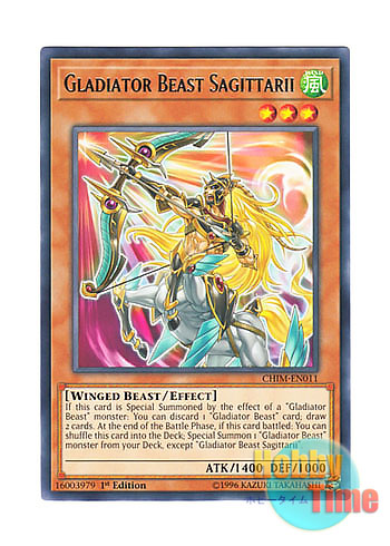 画像1: 英語版 CHIM-EN011 Gladiator Beast Sagittarii 剣闘獣サジタリィ (レア) 1st Edition