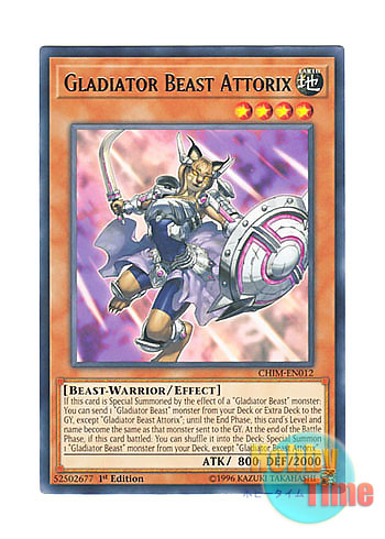 画像1: 英語版 CHIM-EN012 Gladiator Beast Attorix 剣闘獣アトリクス (レア) 1st Edition