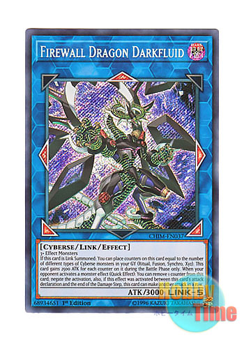 画像1: 英語版 CHIM-EN037 Firewall Dragon Darkfluid ファイアウォール・ドラゴン・ダークフルード (シークレットレア) 1st Edition