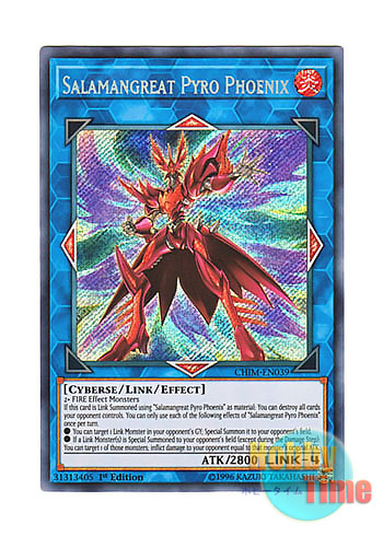 画像1: 英語版 CHIM-EN039 Salamangreat Pyro Phoenix 転生炎獣パイロ・フェニックス (シークレットレア) 1st Edition