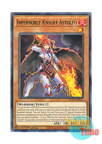 画像1: 英語版 ROTD-EN012 Infernoble Knight Astolfo 焔聖騎士－アストルフォ (ノーマル) 1st Edition