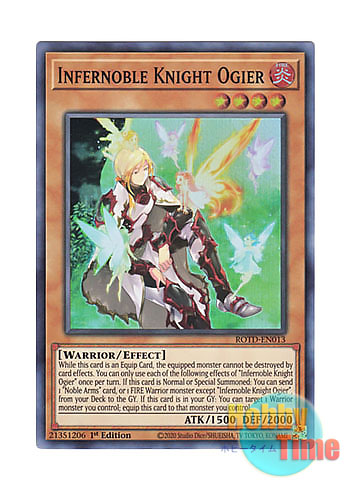 画像1: 英語版 ROTD-EN013 Infernoble Knight Ogier 焔聖騎士－オジエ (スーパーレア) 1st Edition