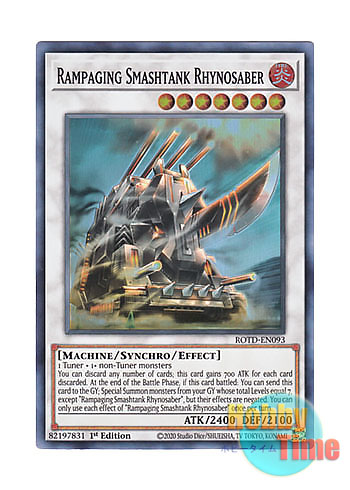 画像1: 英語版 ROTD-EN093 Rampaging Smashtank Rhynosaber 驀進装甲ライノセイバー (スーパーレア) 1st Edition