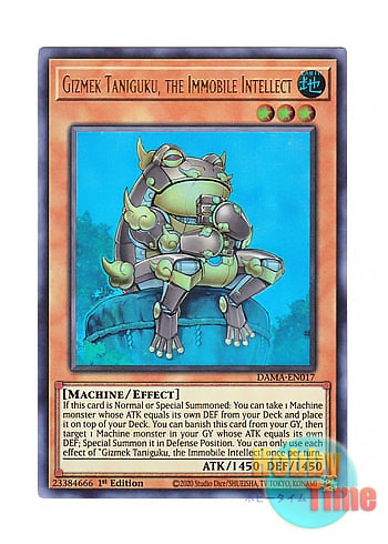 画像1: 英語版 DAMA-EN017 Gizmek Taniguku, the Immobile Intellect 機巧蛙－磐盾多邇具久 (ウルトラレア) 1st Edition