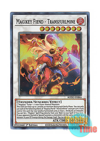 画像1: 英語版 BODE-EN044 Magikey Fiend - Transfurlmine 魔鍵変鬼－トランスフルミネ (スーパーレア) 1st Edition