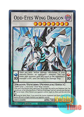 英語版 DIFO-EN098 Odd-Eyes Wing Dragon 覇王白竜オッドアイズ・ウィング・ドラゴン (スーパーレア) 1st  Edition