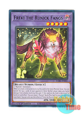 画像1: 英語版 DABL-EN041 Freki the Runick Fangs 神碑の牙フレーキ (ノーマル) 1st Edition