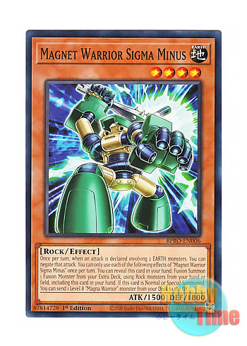 画像1: 英語版 BPRO-EN006 Magnet Warrior Sigma Minus 磁石の戦士Σ－ (ノーマル) 1st Edition