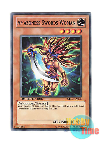 画像1: 英語版 GLD3-EN006 Amazoness Swords Woman アマゾネスの剣士 (ノーマル) Limited Edition