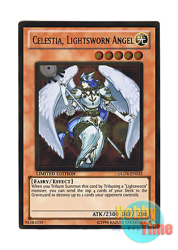 画像1: 英語版 GLD4-EN025 Celestia, Lightsworn Angel ライトロード・エンジェル ケルビム (ゴールドレア) Limited Edition