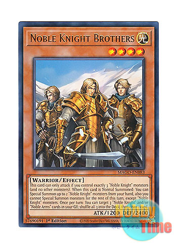 画像1: 英語版 MAGO-EN083 Noble Knight Brothers 聖騎士の三兄弟 (レア：ゴールド) 1st Edition
