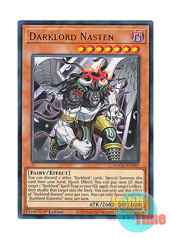 画像1: 英語版 MAGO-EN107 Darklord Nasten 堕天使マスティマ (レア：ゴールド) 1st Edition