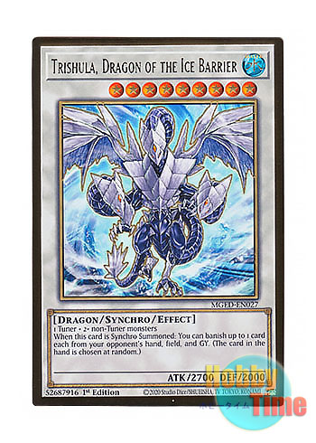 画像1: 英語版 MGED-EN027 Trishula, Dragon of the Ice Barrier 氷結界の龍 トリシューラ (プレミアムゴールドレア) 1st Edition