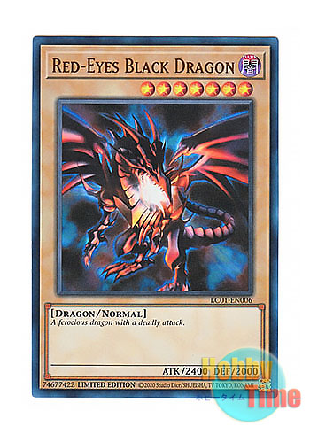 画像1: 英語版 LC01-EN006 Red-Eyes Black Dragon 真紅眼の黒竜 (ウルトラレア) Limited Edition (25th Anniversary Edition)