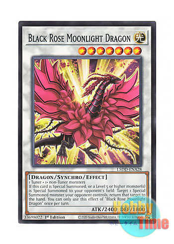 画像1: 英語版 L5DD-ENA28 Black Rose Moonlight Dragon 月華竜 ブラック・ローズ (ノーマル) 1st Edition