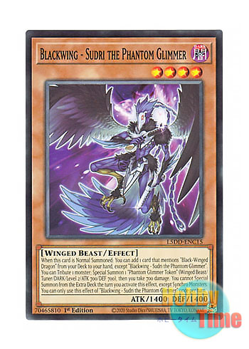 画像1: 英語版 L5DD-ENC15 Blackwing - Sudri the Phantom Glimmer BF－幻耀のスズリ (ノーマル) 1st Edition