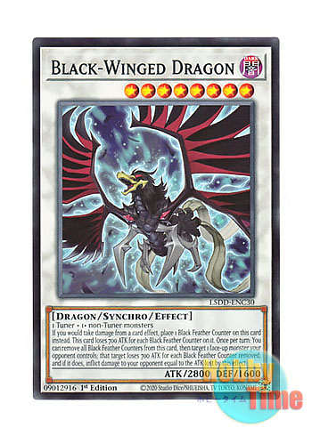 画像1: 英語版 L5DD-ENC30 Black-Winged Dragon ブラックフェザー・ドラゴン (ノーマル) 1st Edition
