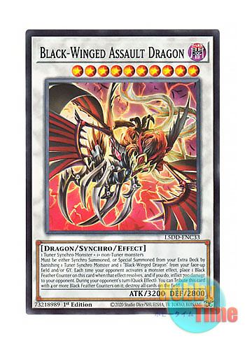 画像1: 英語版 L5DD-ENC33 Black-Winged Assault Dragon ブラックフェザー・アサルト・ドラゴン (ノーマル) 1st Edition