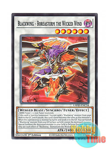 画像1: 英語版 L5DD-ENC34 Blackwing - Boreastorm the Wicked Wind BF－魔風のボレアース (ノーマル) 1st Edition