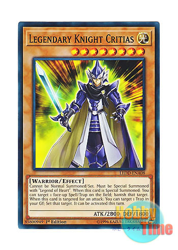 画像1: 英語版 LEDD-ENA08 Legendary Knight Critias 伝説の騎士 クリティウス (ノーマル) 1st Edition