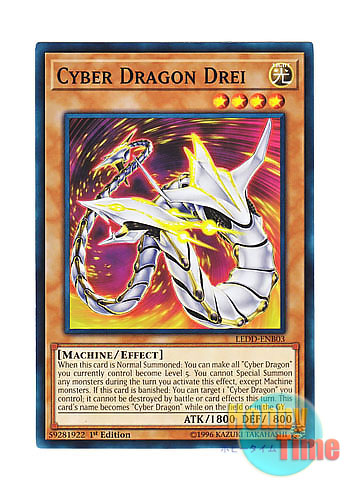 画像1: 英語版 LEDD-ENB03 Cyber Dragon Drei サイバー・ドラゴン・ドライ (ノーマル) 1st Edition