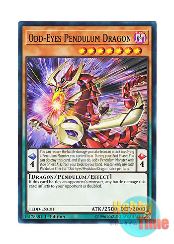 画像1: 英語版 LEDD-ENC01 Odd-Eyes Pendulum Dragon オッドアイズ・ペンデュラム・ドラゴン (ノーマル) 1st Edition