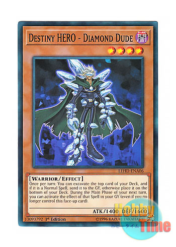 画像1: 英語版 LEHD-ENA06 Destiny HERO - Diamond Dude D-HERO ダイヤモンドガイ (ノーマル) 1st Edition
