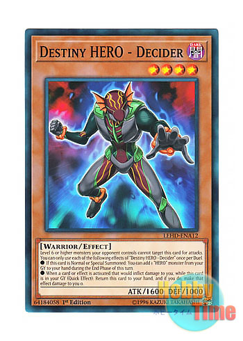 画像1: 英語版 LEHD-ENA12 Destiny HERO - Decider D-HERO ディシジョンガイ (ノーマル) 1st Edition