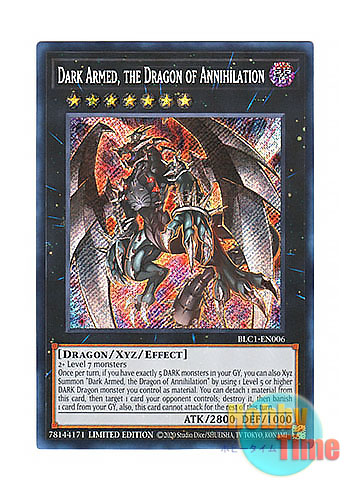 画像1: 英語版 BLC1-EN006 Dark Armed, the Dragon of Annihilation 撃滅龍 ダーク・アームド (シークレットレア) Limited Edition