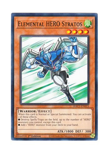 画像1: 英語版 HAC1-EN015 Elemental HERO Stratos E・HERO エアーマン (ノーマル) 1st Edition