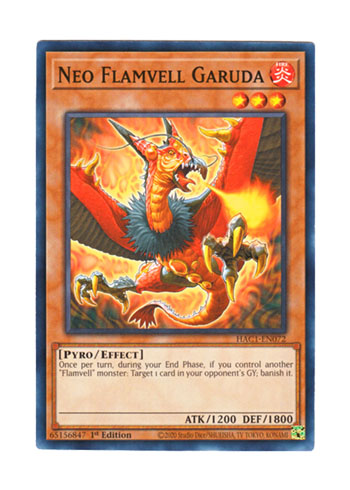 画像1: 英語版 HAC1-EN072 Neo Flamvell Garuda ネオフレムベル・ガルーダ (ノーマル) 1st Edition