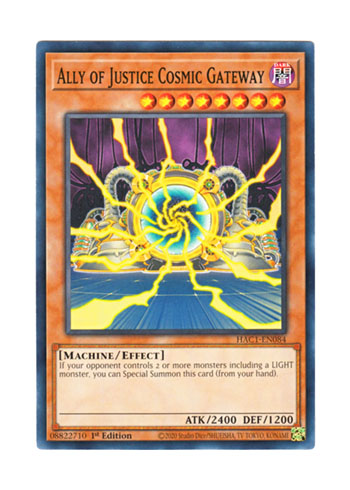 画像1: 英語版 HAC1-EN084 Ally of Justice Cosmic Gateway A・O・J コズミック・クローザー (ノーマル) 1st Edition