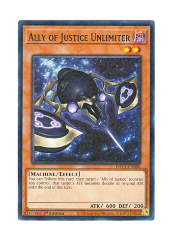 画像1: 英語版 HAC1-EN086 Ally of Justice Unlimiter A・O・J アンリミッター (ノーマル・パラレル) 1st Edition