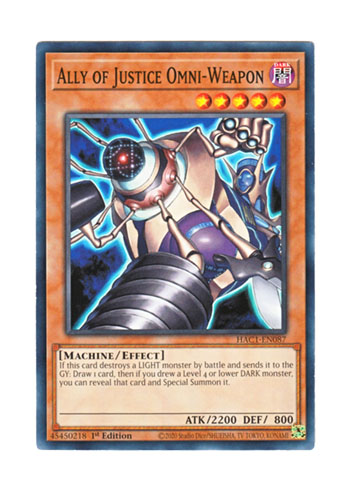 画像1: 英語版 HAC1-EN087 Ally of Justice Omni-Weapon A・O・J リーサル・ウェポン (ノーマル) 1st Edition