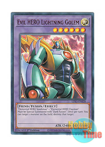 画像1: 英語版 LDS3-EN028 Evil HERO Lightning Golem E-HERO ライトニング・ゴーレム (ウルトラレア：レッド) 1st Edition