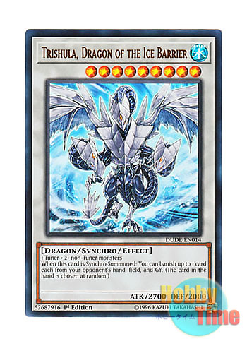 画像1: 英語版 DUDE-EN014 Trishula, Dragon of the Ice Barrier 氷結界の龍 トリシューラ (ウルトラレア) 1st Edition