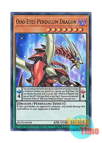 画像1: 英語版 DUPO-EN105 Odd-Eyes Pendulum Dragon オッドアイズ・ペンデュラム・ドラゴン (ウルトラレア) Limited Edition