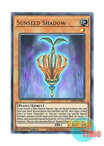画像1: 英語版 GFTP-EN016 Sunseed Shadow 聖種の影芽 (ウルトラレア) 1st Edition