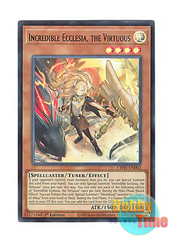 画像1: 英語版 CH01-EN002 Incredible Ecclesia, the Virtuous 白の聖女エクレシア (ウルトラレア) 1st Edition