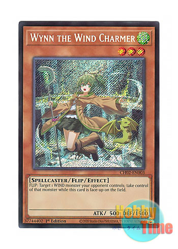 画像1: 英語版 CH02-EN003 Wynn the Wind Charmer 風霊使いウィン (シークレットレア) 1st Edition