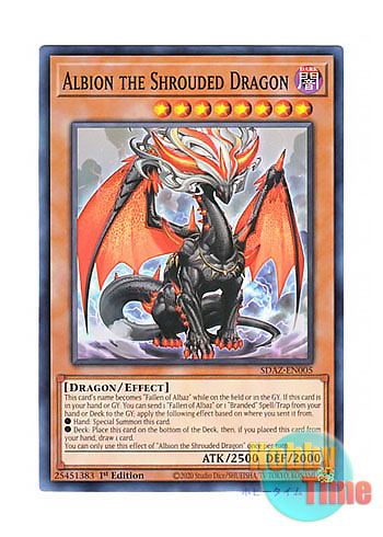 画像1: 英語版 SDAZ-EN005 Albion the Shrouded Dragon 黒衣竜アルビオン (ノーマル) 1st Edition