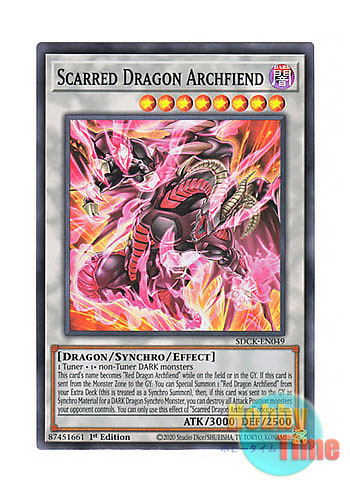 画像1: 英語版 SDCK-EN049 Scarred Dragon Archfiend スカーレッド・デーモン (スーパーレア) 1st Edition