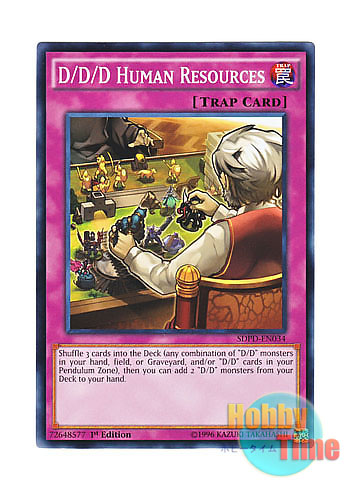 YU-GI-OH CARD SDPD-EN034 1ST EDITION D/D/D HUMAN RESOURCES