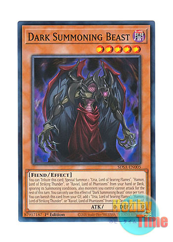 画像1: 英語版 SDSA-EN005 Dark Summoning Beast 暗黒の召喚神 (ノーマル) 1st Edition