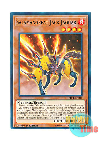 画像1: 英語版 SDSB-EN010 Salamangreat Jack Jaguar 転生炎獣Jジャガー (ノーマル) 1st Edition