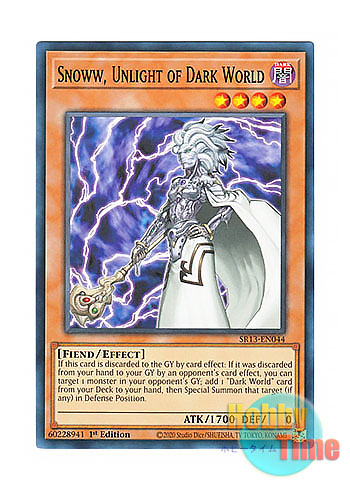 画像1: 英語版 SR13-EN044 Snoww, Unlight of Dark World 暗黒界の術師 スノウ (ノーマル) 1st Edition